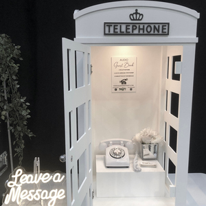 Мини-телефонные будки для аудиокниги с неоновым светом, свадебные украшения, мини-телефонная будка - Product Image 1