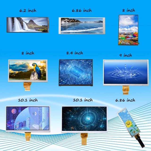 Lianxun TFT Display 6.2/6.86/8/8.4/9/10.1inch RGB/MIPI/MCU Interface TFT LCD Modules