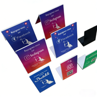 Soporte de Mesa Acrílico NFC Personalizable con Pantalla Táctil a Color y Código QR para Reseñas de Google, Menús de Restaurantes y Seguimiento en Redes Sociales