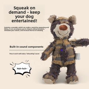 Juguete Interactivo de Peluche con Sonido para Perros y Gatos, Diseño de Oso Pedernal, para Masticar y Entrenar, Uso Diario - Product Image 4
