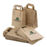 Sac d'emballage en papier kraft, imprimé en gros, noir, cadeau de luxe, tshirt, thé au lait à emporter, cuisson