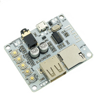 Placa receptora de audio BT con ranura para tarjeta USB TF, salida de reproducción de decodificación, módulo de música estéreo inalámbrico 2,1 de 5V