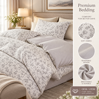 Parure de draps en coton 200TC, lavable en machine, motifs floraux pastel clairs, respirante et durable, idéale pour dortoirs d'étudiants et locations – Vente directe usine