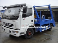 Prix le plus bas petit camion de chargeur de poubelle de saut hydraulique cubique de Dongfeng 6 à vendre