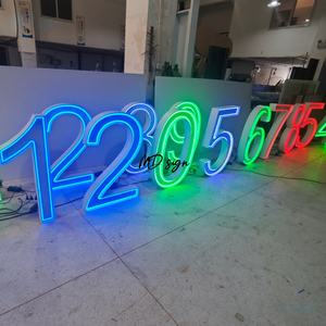 Decoración de <span class=keywords><strong>eventos</strong></span> grandes Señalización de boda al aire libre Marquesina Led gigante Número de cumpleaños Logotipo de luz de neón 3D Letrero de letra de metal grande para <span class=keywords><strong>alquiler</strong></span> Venta - Product Image 3