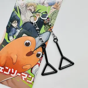 Anime Chainsaw Man Keychain Pochita Power Cartoon Axe knife Hammer Saw Sickle Pendant Key Chain Ring Ornament Bag Charm Fan Gift