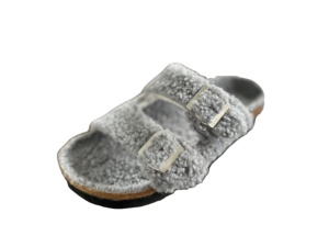 겨울 트렌디 한 버클 플랫 나막신 남성과 여성에게 편안한 모피 - Product Image 6