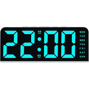 Réveil numérique LED argenté - Product Image 1