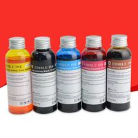 Encre alimentaire comestible de couleur vive 100 ml compatible avec les imprimantes Epson HP Canon Brother pour la décoration de gâteaux et de biscuits