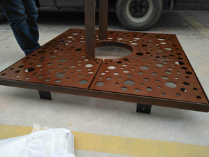 Decorative Metal Rust <b>Tree</b> Grate-Art Deco Style Weather Resistant <b>Outdoor</b> Urban Walkway Decor - Product Image 4