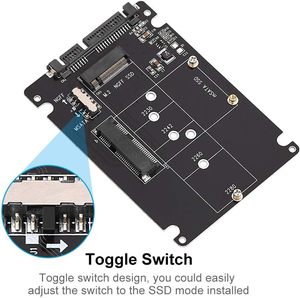 อะแดปเตอร์ MSATA เป็น B Key M.2 SSD การ์ด NGFF USB Converter สำหรับ MSATA+M.2 2 in 1 HDD Riser M.2 NGFF หรืออะแดปเตอร์ MSATA เป็น SATA 3.0 - Product Image 3