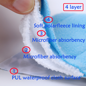 Ensemble de 5 serviettes hygiéniques lavables en tissu super absorbant (4 tailles différentes + sac) pour femmes, serviettes menstruelles réutilisables, serviettes hygiéniques de maternité - Product Image 3