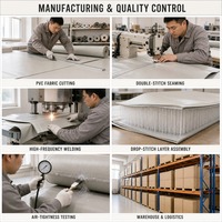 Nouveau design, canapé gonflable monoplace, chaise pneumatique 2 pièces en Drop Stitch, capacité 500 kg pour intérieur, camping, camping-car, salon
