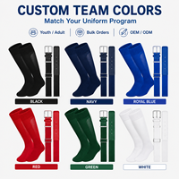 Ensemble ceinture et chaussettes de baseball personnalisables, ceinture d'uniforme d'équipe réglable, chaussettes de baseball hautes jusqu'au genou, OEM ODM Marque privée