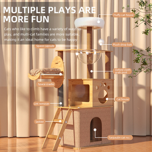 Factory Direct Custom <b>Cat</b> Climbing <b>Tree</b> Fashion Large Size Modern Pet Products Pet Toy <b>Cat</b> Climbing Frame <b>Cat</b> Climbing <b>Tree</b> - Product Image 6