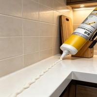 Sikaasil 197 Netseco EasyClean Niveau 0 – Mastic silicone transparent/blanc anti-moisissure, super colle adhésive pour la construction