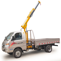 Mini grue de camionnette pliante de 1,3 tonne, grue hydraulique électrique à télécommande