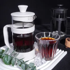 High Quality 304 Stainless Steel Customized Coffee Plunger Borosilicate Glass French Press 350ML