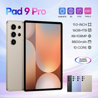 Tablette Enfant Dropshipping Pad 15 Pro Écran Capacitif 11 Pouces Réseau Complet 4G/5G/GSM Quad Core MTK 16+1 To Android 15 Wi-Fi