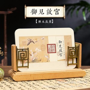 Righteousness 2026 Desk <b>Calendar</b> Solid Wood Base Lamination Printing Classic Design Table <b>Calendar</b> Business Gift - Product Image 3