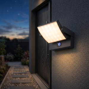 High Quality Outdoor Solar Powered Aluminum Garden 100 <b>LED</b> IP54 Waterproof Rechargeable <b>Motion</b> <b>Sensor</b> Rotatable Wall-Mounted - Product Image 3