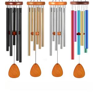 Campanas <span class=keywords><strong>de</strong></span> Viento <span class=keywords><strong>de</strong></span> Aluminio <span class=keywords><strong>de</strong></span> 26 Pulgadas con Etiqueta Colgante <span class=keywords><strong>de</strong></span> Madera para Terraza, Jardín o Casa <span class=keywords><strong>de</strong></span> Campo - Product Image 1
