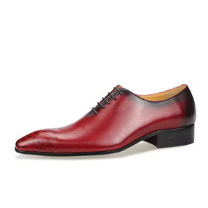 Chaussures Oxford élégantes et légères pour hommes, en cuir véritable de haute qualité, de luxe, à bout carré, à lacets, antidérapantes et respirantes - Product Image 2