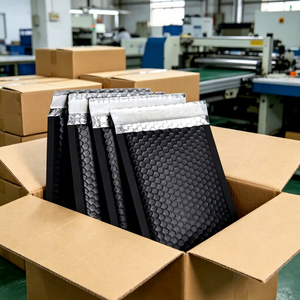 Bolsa de Envío Personalizada Negra Impresa de 13x17 Pulgadas con Diseño Personalizado para Embalaje de Productos de Marca con Privacidad - Product Image 1