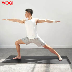 Esterilla de yoga Woqi de 6 mm de grosor, antideslizante, rectangular, de EVA, para yoga, danza y ejercicio, color negro - Product Image 1