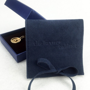 Custom Logo Made Suede <b>Envelope</b> Pouch With Insert Cards Velvet Jewelry Ring Necklace <b>Gift</b> Packaging Bag - Product Image 4