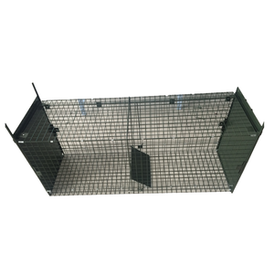Cage <span class=keywords><strong>à</strong></span> chien pliable robuste, piège <span class=keywords><strong>à</strong></span> <span class=keywords><strong>loup</strong></span>, piège <span class=keywords><strong>à</strong></span> renard, grande cage <span class=keywords><strong>à</strong></span> chien pour la lutte contre les animaux - Product Image 1
