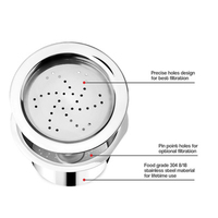 Cangkang Kapsul Kopi Stainless Steel Isi Ulang dengan Cangkir Filter Logam Presisi yang Kompatibel dengan Kebanyakan Mesin Espresso
