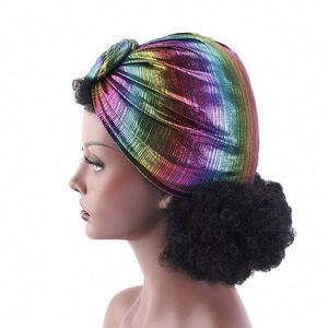Turbante Anudado de Diseño para Mujer, Pañuelo Elástico de Poliéster, Diadema Multifuncional Colorida para Exteriores, Venta al por Mayor - Product Image 2