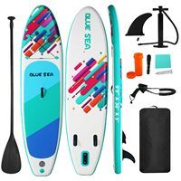 Planche de paddle gonflable extra large SUP avec accessoires premium, pompe manuelle, sac à dos, pour hommes, surf en vagues, matériau EVA, système 3 ailerons