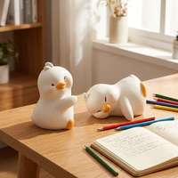 Décoration de librairie en résine ROOGO, canard blanc simple, style chinois créatif, canard pour stand de livres, décoration d'intérieur, style nordique