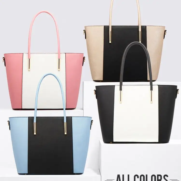 2023 New European And American Fashion Casual Women's Bag Trend Color Matching Four Piece Handbag Large Capacity Shoulder Bag