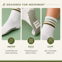Chaussettes de yoga antidérapantes pour femmes, 80% coton, tricotées, respirantes, logo personnalisé, chaussettes de sport pour le football, le Pilates