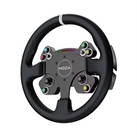 Volant de course Moza Racing CS V2P, 13 pouces, jante de course standard, volant de simulation de course de qualité aéronautique pour PC, drift, rallye, simulation