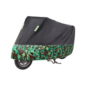 Cubierta de ciclomotor de poliéster impermeable resistente a los rayos UV Camuflaje negro Diseño de dos tonos Protección de cuatro estaciones 90% Protección UV - Product Image 2