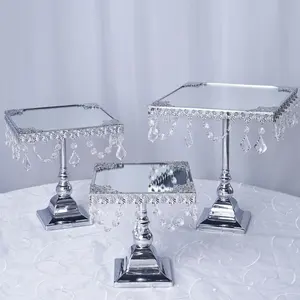 亚马逊热销的婚礼银色金属展示架，适用于婚礼装饰品，蛋糕展示架，