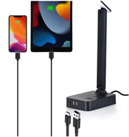Lampe de table de chevet pour chambre à coucher hôtel lampes de table modernes American Standard LED USB Charging Type C Socket Adjustment Bedside Desk