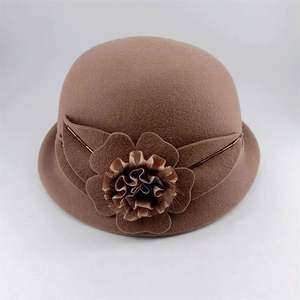 Chapeau Derby Doux et Élégant pour Femme en Feutre de Laine, Chapeau Cloche, Chapeau Bowler, Chapeau Fedora d'Hiver pour l'Église - Product Image 3