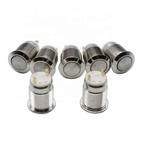 YUMOWELL ABS12C-P1 12mm Cabeça Redonda Plana <span class=keywords><strong>2</strong></span> Pin Horn Toy on off Interruptor de Metal Impermeável Botão Momentâneo Interruptor - Product Image 5