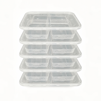Boîte à lunch ZhiLu moderne, double compartiment, en PP, compatible micro-ondes, sans BPA, étanche, pour préparation de repas, recyclable