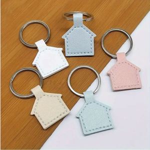 House Shape PU Leather Keychain Minimalist Home <b>Key</b> <b>Ring</b> Cute <b>Bag</b> Charm for <b>Keys</b> Stylish Home <b>Bag</b> Pendant Housewarming Gift - Product Image 1
