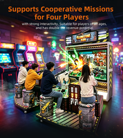 Equipo de Parque de Atracciones Interior, Simulador de Videojuegos de Disparos Inmersivo para 4 Jugadores, Máquina de Juegos Arcade que Funciona con Monedas
