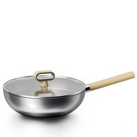 Casserole en acier inoxydable triple couche avec revêtement en titane certifié LFGB Allemagne, compatible induction, pour soupes et fritures, fabrication sur mesure