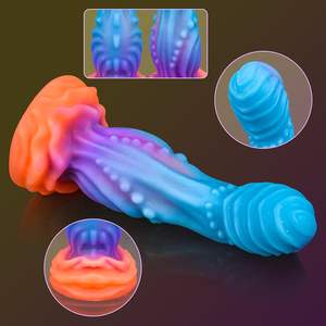 Vente en gros de jouets sexuels pour adultes : Grand godemiché monstre extraterrestre artificiel lumineux avec ventouses - Dildo-silikonformen - Product Image 4