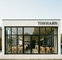 Restaurant préfabriqué haut de gamme à structure en acier, à un ou deux étages, avec intérieur personnalisé, pour la restauration en zone piétonne