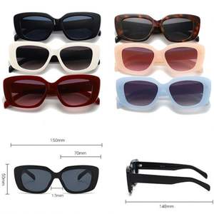 Gafas de Sol Cuadradas de Color Jelly con Lentes Degradados Retro de Moda 2022, Gafas de Sol Rosas con Protección UV400 para Mujer - Product Image 5